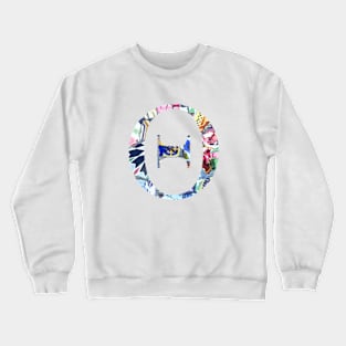 Barcelona Gaudi Mosaic Theta Sorority Letter Crewneck Sweatshirt